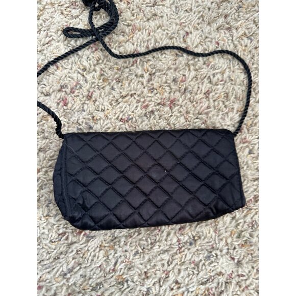 Lancome Black Purse made for‎ Lancome vintage shoulder strap small quilted - Picture 3 of 8